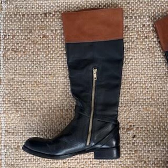 Coach Leather Riding Boots Two Tone Size 6B - Picture 3 of 8
